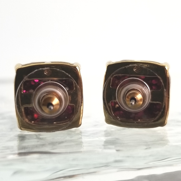 Kate Spade Pink Multi Square Stud Earrings - Picture 2 of 3